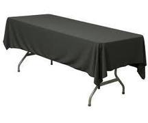 Linen: Black Rectangular Tablecloth 60 Linen: Black Rectangular Tablecloth 60