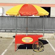 Concession Food Cart with Umbrella Concession Food Cart with Umbrella