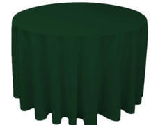 Linen: Green Round Tablecloth 108 Linen: Green Round Tablecloth 108