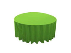 Linen: Lime Green Round Tablecloth 108 Linen: Lime Green Round Tablecloth 108