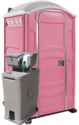 Portable Restroom with Sink Pink Portable Restroom with Sink Pink