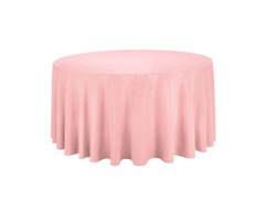 Linen: Pink Round Tablecloth 108 Linen: Pink Round Tablecloth 108