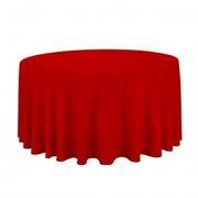 Linen: Red Round Tablecloth 108 Linen: Red Round Tablecloth 108