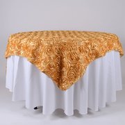Linen: Gold Rosette Overlay 72 Linen: Gold Rosette Overlay 72