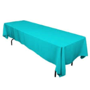 Linen: Tourquoise Rectangular Tablecloth 60 Linen: Tourquoise Rectangular Tablecloth 60